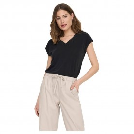 тениска,дамски,тениски,only,free,short,sleeve,v,neck,t,shirt,black,(black)