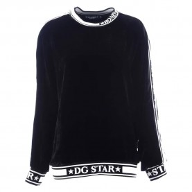 Блуза Dolce & gabbana Velvet sweatshirt - Black (Black) блуза,дамски,блузи,dolce,&,gabbana,velvet,sweatshirt,black,(black)