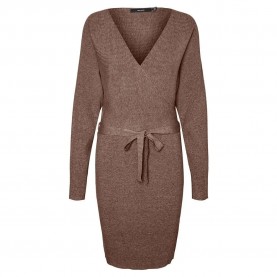 рокля,дамски,поли,и,рокли,vero,moda,hollyrem,curve,long,sleeve,short,dress,brown,(brown,lentil)