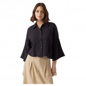 дамски,блузи,дамски,ризи,vero,moda,natali,crop,3,4,sleeve,shirt,black