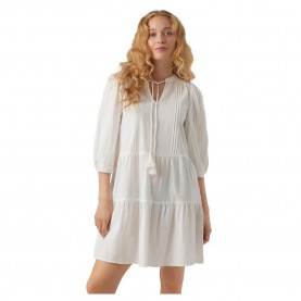 туника,дамски,поли,и,рокли,vero,moda,pretty,tunic,3,4,sleeve,dress,beige,(snow,white)