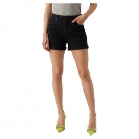 Къси панталони Vero moda Zuri Loose Fit Mix high waist shorts - Black (Black) къси,панталони,мъжки,панталони,дамски,панталони,vero,moda,zuri,loose,fit,mix,high,waist,shorts,black,(black)