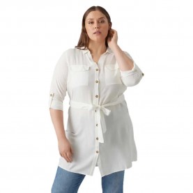 рокля,дамски,поли,и,рокли,vero,moda,curve,bumpy,long,sleeve,dress,white,(snow,white)