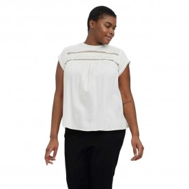 дамски,блузи,дамски,ризи,vero,moda,curve,debbie,pleat,short,sleeve,blouse,snow,white,(white)