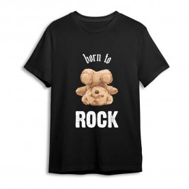 Тениска Rock or die Born To Rock short sleeve T-shirt - Black (Black) тениска,мъжки,тениски,дамски,тениски,rock,or,die,born,to,rock,short,sleeve,t,shirt,black,(black)
