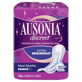 хигиена,тяло,ausonia,discreet,maxi,night,compresses,12,units,clear,(multicolor)