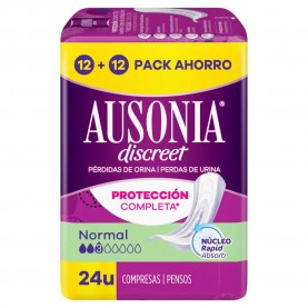 хигиена,тяло,ausonia,normal,discreet,compresses,24,units,clear,(multicolor)