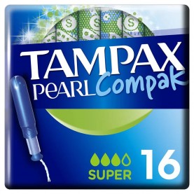 хигиена,тяло,tampax,compak,pearl,super,sanitary,pads,16,units,silver,(multicolor)