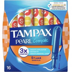 хигиена,тяло,tampax,compak,pearl,superplus,compresses,16,units,silver,(multicolor)