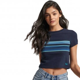къса,блуза,дамски,топове,superdry,vintage,stripe,crop,top,blue,(eclipse,navy,stripe)