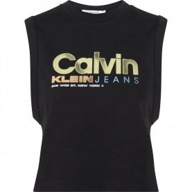 тениска,дамски,тениски,calvin,klein,jeans,colorful,artwork,sleeveless,t,shirt,black,(ck,black)