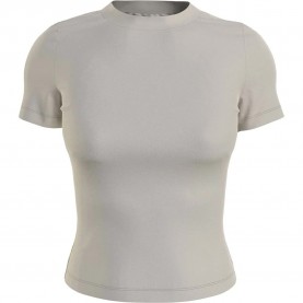 Тениска Calvin klein jeans Side Tape Milano Short Sleeve High Neck T-Shirt - White (Eggshell) тениска,дамски,тениски,calvin,klein,jeans,side,tape,milano,short,sleeve,high,neck,t,shirt,white,(eggshell)