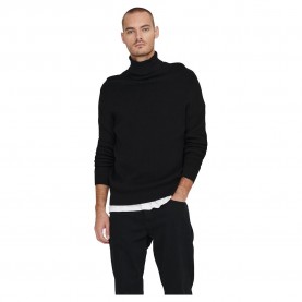 блуза,мъжки,пуловери,only,&,sons,phil,roll,neck,sweater,black
