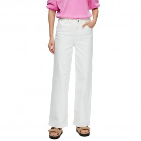 дънки,дамски,панталони,selected,alice,long,wide,high,waist,jeans,white