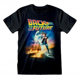 тениска,мъжки,тениски,heroes,official,back,to,the,future,poster,short,sleeve,t,shirt,black,(black)
