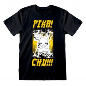 тениска,мъжки,тениски,heroes,official,pokemon,electrifying,short,sleeve,t,shirt,black,(yellow)