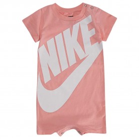 Nike Futura short sleeve pelele - Pink (Bleached Coral) детски,пижами,nike,futura,short,sleeve,pelele,pink,(bleached,coral)