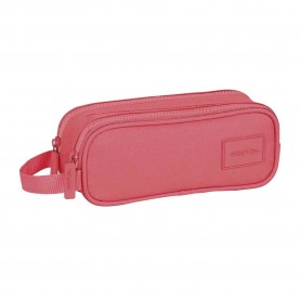 канцеларски,принадлежности,safta,basic,´´marsala´´,double,pencil,case,pink,(multicolor)