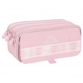 канцеларски,принадлежности,safta,kappa,basics,big,triple,pencil,case,pink,(multicolor)