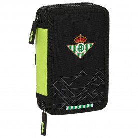 канцеларски,принадлежности,safta,real,betis,balompie,double,filled,28,pieces,pencil,case,green,(multicolor)