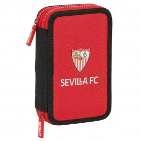 канцеларски,принадлежности,safta,sevilla,fc,double,filled,28,pieces,pencil,case,red,(multicolor)