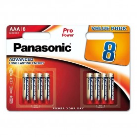 батерии,panasonic,pro,power,lr,03,micro,alkaline,battery,8,units,silver,(silver)
