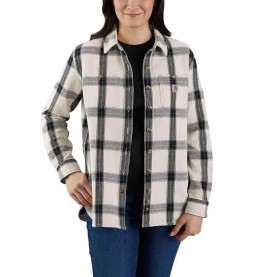 риза,с,дълъг,ръкав,дамски,блузи,дамски,ризи,carhartt,twill,plaid,loose,fit,long,sleeve,shirt,beige,(malt)