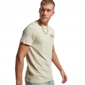 Тениска Superdry Vintage Script Workwear short sleeve T-shirt - Beige (Pelican Beige) тениска,мъжки,тениски,superdry,vintage,script,workwear,short,sleeve,t,shirt,beige,(pelican,beige)