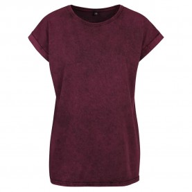 тениска,дамски,тениски,build,your,brand,acid,washed,extended,shoulder,short,sleeve,t,shirt,berry,black,(red)