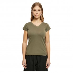 тениска,дамски,тениски,build,your,brand,basic,by062,short,sleeve,v,neck,t,shirt,olive,(green)