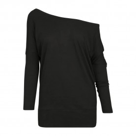 тениска,дамски,тениски,build,your,brand,batwing,long,sleeve,t,shirt,black,(black)