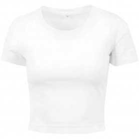фланелка,с,къс,ръкав,дамски,топове,build,your,brand,by042,short,sleeve,top,white