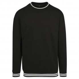 блуза,мъжки,пуловери,build,your,brand,college,sweat,crew,sweatshirt,black,white,(black)