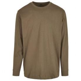 тениска,мъжки,тениски,build,your,brand,long,sleeve,t,shirt,green,(olive)