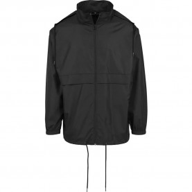 суичър,мъжки,пуловери,build,your,brand,nylon,windbreaker,hoodie,black,(black)