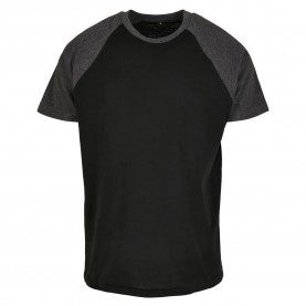 тениска,мъжки,тениски,build,your,brand,raglan,contrast,short,sleeve,t,shirt,black,charcoal,(black)