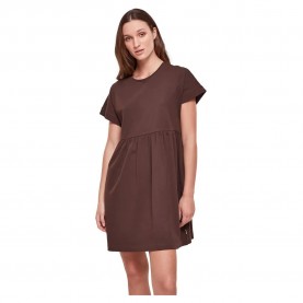 Рокля Urban classics Organic Empire Valance short sleeve short dress - Brown (Brown) рокля,дамски,поли,и,рокли,urban,classics,organic,empire,valance,short,sleeve,short,dress,brown,(brown)