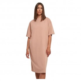 рокля,дамски,поли,и,рокли,urban,classics,organic,oversized,short,sleeve,midi,dress,beige,(amber)