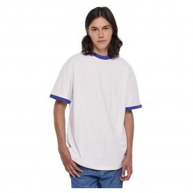 Тениска Urban classics Oversized Ringer short sleeve T-shirt - White / Royal тениска,мъжки,тениски,urban,classics,oversized,ringer,short,sleeve,t,shirt,white,royal