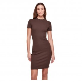 рокля,дамски,поли,и,рокли,urban,classics,short,sleeve,short,dress,brown