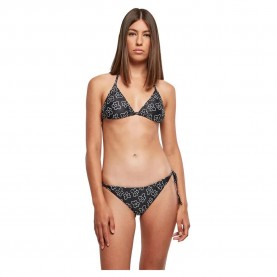 дамски,бански,костюми,urban,classics,triangle,pattern,bikini,black,(black,flower)