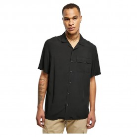 риза,с,къс,ръкав,мъжки,ризи,urban,classics,viscose,camp,short,sleeve,shirt,black,(black)