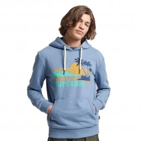 Суичър Superdry Vintage Great Outdoors hoodie - Blue (Venezia Blue Marl) суичър,мъжки,пуловери,superdry,vintage,great,outdoors,hoodie,blue,(venezia,blue,marl)