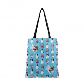 пазарска,чанта,всички,чанти,oh,my,pop,angry,cat,shopping,bag,turquoise,(blue)