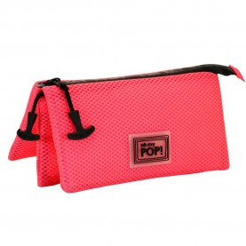канцеларски,принадлежности,oh,my,pop,mesh,triple,pencil,case,pink