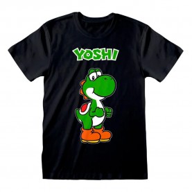 тениска,мъжки,тениски,heroes,nintendo,super,mario,yoshi,name,tag,short,sleeve,t,shirt,green,(black)