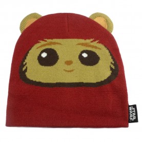 шапка,всички,шапки,heroes,star,wars,face,ewok,beanie,red,(brown)