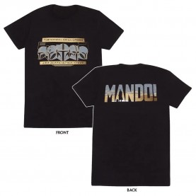 тениска,мъжки,тениски,heroes,the,mandalorian,row,of,helmets,short,sleeve,t,shirt,brown,(black)