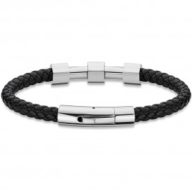 бижутерия,police,peagb2119621,bracelet,silver,(black,silver)