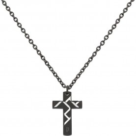 бижутерия,police,pj26478psu02,necklace,silver,(black,silver)